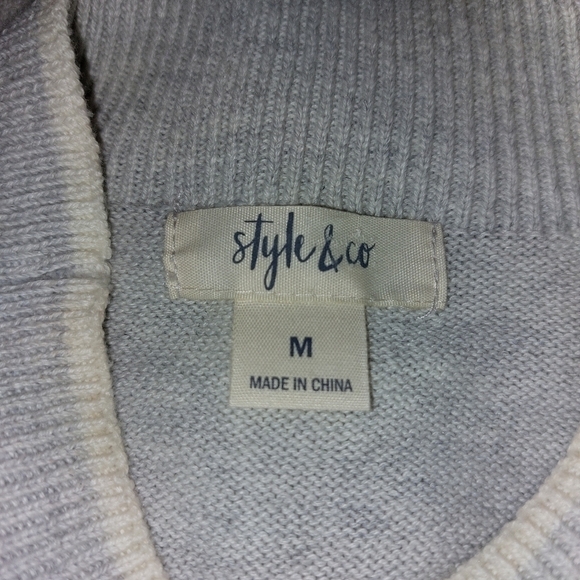 STYLE & CO LADIES BELL LONG SLEEVE CREW NECK SWEATER- M - Picture 4 of 4